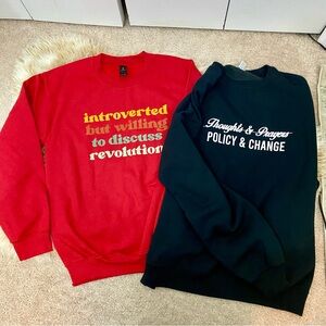 Activist Political Apparel Bundle Two sweatshirts